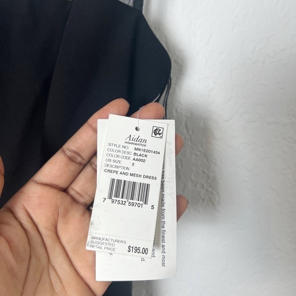 Aidan Mattox Illusion Fit-and-Flare Dress - Picture 8 of 11